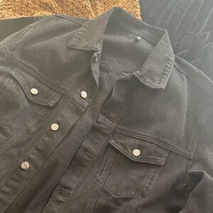 PrettyLittleThing Charcoal Denim Jacket